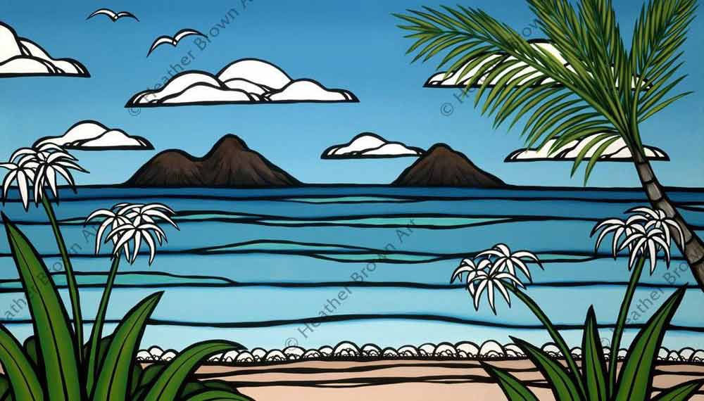 ハワイバンブー ＆ ウッドのパネルアートプリント - Heather Brown 