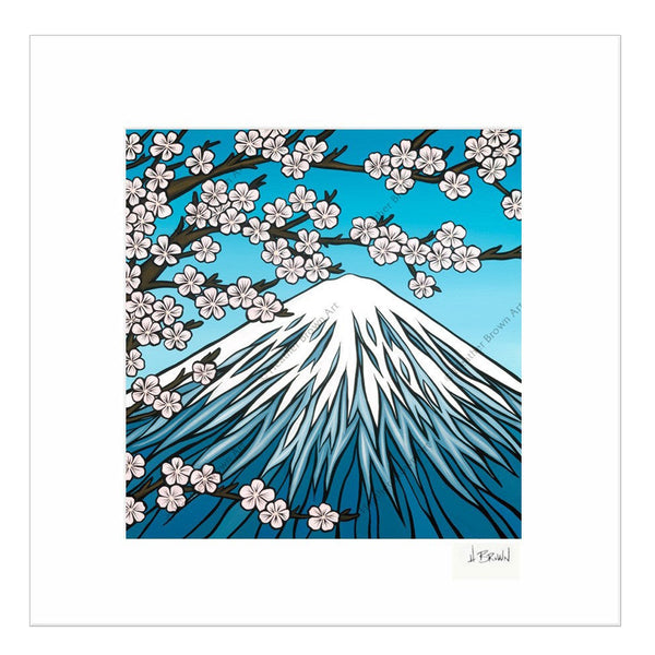 富士山マットプリント-商品-ヘザーブラウンアート - Heather Brown Art