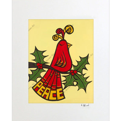 Peace Bird - Matted Print on Paper (Mat Only) by Hawaii surf artist Heather Brown