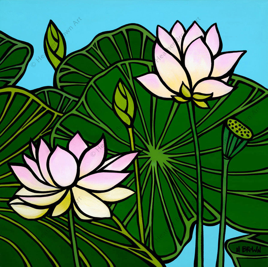 Lotus - Heather Brown - Canvas Giclée - Open Edition Print – Heather ...