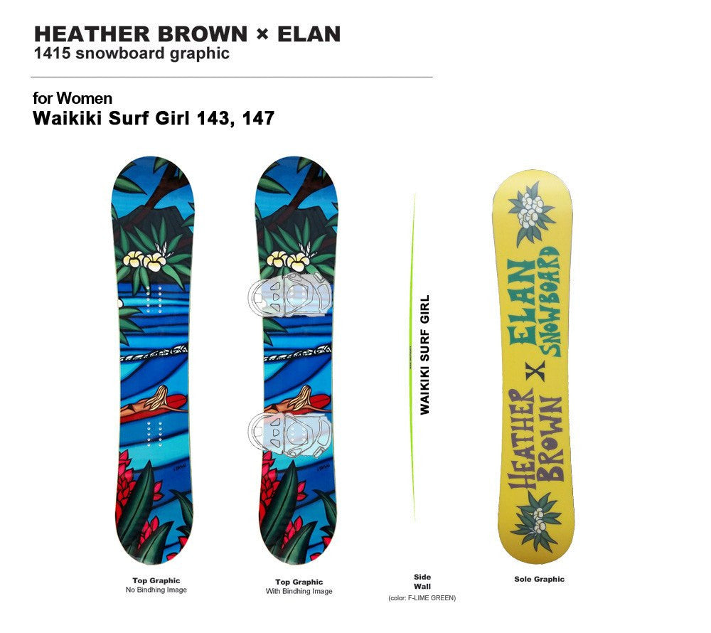 Waikiki Surf Girl Snowboard