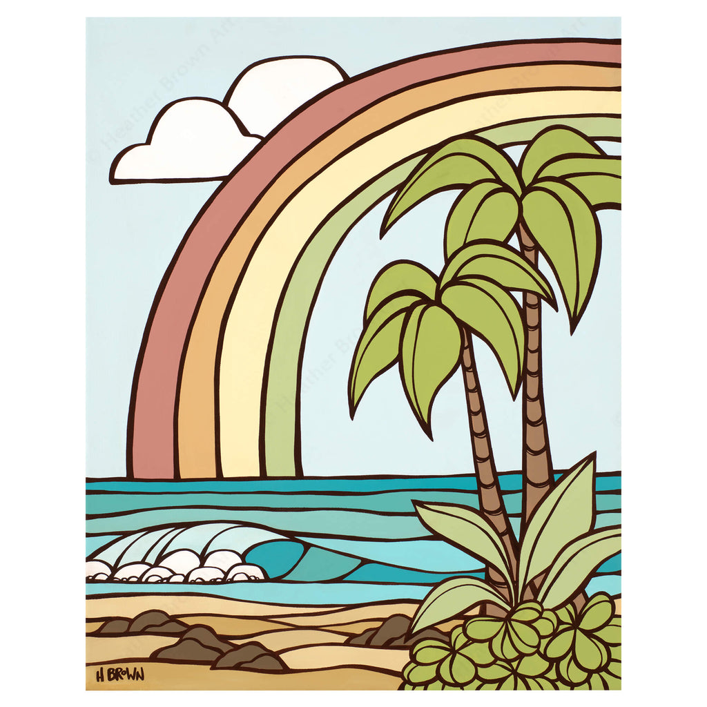 虹の下の愛-キャンバス上のジクレー-ヘザーブラウンアート – Heather